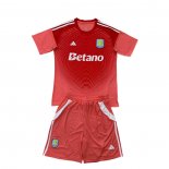 Maglia Aston Villa Portiere 25/26 Bambino Rosso
