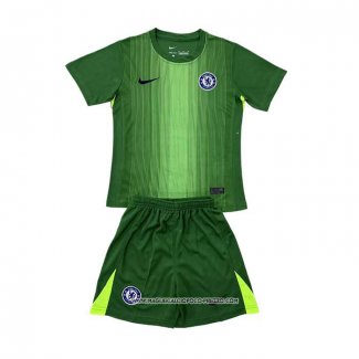 Maglia Chelsea Portiere 25/26 Bambino Verde