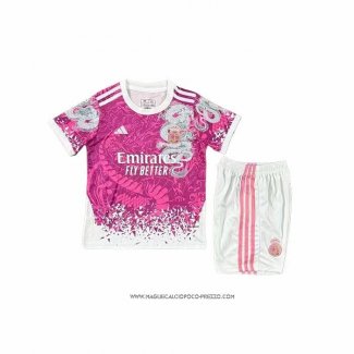 Maglia Real Madrid Dragon 25/26 Bambino Rosa