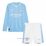 Prima Maglia Manchester City 23/24 Bambino Manica Lunga