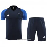 Tuta da Track Argelia 23-24 Manica Corta Blu - Pantaloncini