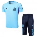 Tuta da Track Argentina 23-24 Manica Corta Blu - Pantaloncini