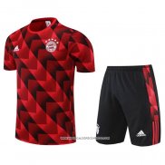 Tuta da Track Bayern Monaco 22-23 Manica Corta Rosso - Pantaloncini