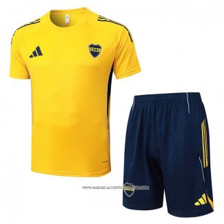 Tuta da Track Boca Juniors 25/26 Manica Corta Giallo - Pantaloncini