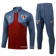 Tuta da Track Felpa Sao Paulo 25/26 Rosso Grigio