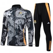 Tuta da Track Giacca Real Madrid 2024 Nero Dragon -25
