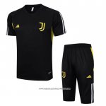 Tuta da Track Juventus 23/24 Manica Corta Nero - Pantaloncini