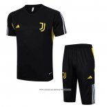 Tuta da Track Juventus 23-24 Manica Corta Nero - Pantaloncini