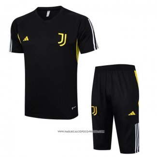 Tuta da Track Juventus 23-24 Manica Corta Nero - Pantaloncini