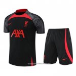 Tuta da Track Liverpool 22/23 Manica Corta Nero - Pantaloncini