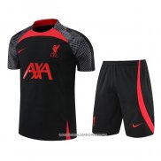 Tuta da Track Liverpool 22-23 Manica Corta Nero - Pantaloncini