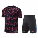 Tuta da Track Manchester United 2022 Manica Corta Rosso - Pantaloncini