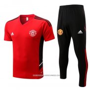 Tuta da Track Manchester United 22-23 Manica Corta Rosso