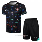 Tuta da Track Portogallo 24/25 Manica Corta Nero - Pantaloncini