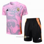 Tuta da Track Real Madrid Manica Corta Rosa - Pantaloncini Dragon 24-25