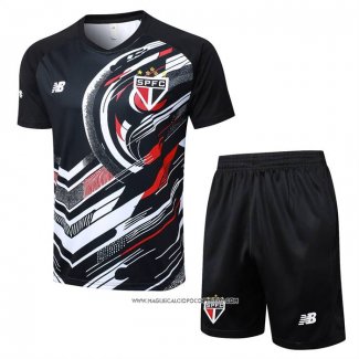 Tuta da Track Sao Paulo 25/26 Manica Corta Nero - Pantaloncini