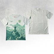 Maglia Brasile Jesus 25/26 Bianco Verde Thailandia