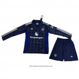 Seconda Maglia Manchester United Bambino Manica Lunga 24-25
