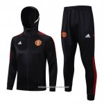 Tuta con Cappuccio Manchester United 22/23 Nero