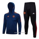 Tuta con Cappuccio Manchester United 23/24 Blu