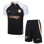 Tuta da Track Chelsea 23/24 Manica Corta Nero - Pantaloncini