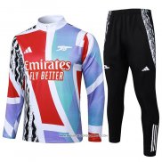 Tuta da Track Felpa Arsenal Rosso e Bianco 24-25