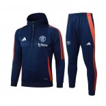 Tuta da Track Felpa Manchester United 2024 Bambino Blu -25