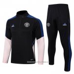 Tuta da Track Felpa Manchester United 22/23 Nero e Rosa