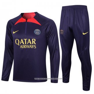 Tuta da Track Felpa Paris Saint-Germain 2023/24 Purpura