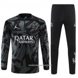 Tuta da Track Felpa Paris Saint-Germain Jordan 22-23 Nero e Grigio