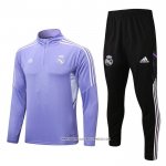 Tuta da Track Felpa Real Madrid 22/23 Bambino Purpura