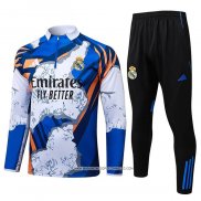 Tuta da Track Felpa Real Madrid 25/26 Blu Bianco