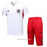 Tuta da Track Flamengo 23-24 Manica Corta Bianco - Pantaloncini