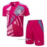Tuta da Track Flamengo 25/26 Manica Corta Rosa - Pantaloncini