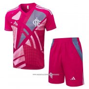 Tuta da Track Flamengo 25/26 Manica Corta Rosa - Pantaloncini