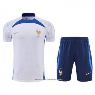Tuta da Track Francia 22/23 Manica Corta Bianco - Pantaloncini