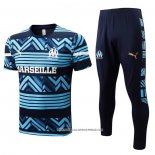 Tuta da Track Olympique Marsiglia 22-23 Manica Corta Blu