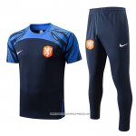 Tuta da Track Paesi Bassi 22/23 Manica Corta Blu