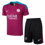 Tuta da Track Paris Saint-Germain 24/25 Manica Corta Purpura - Pantaloncini