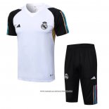 Tuta da Track Real Madrid 23-24 Manica Corta Bianco - Pantaloncini