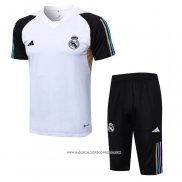 Tuta da Track Real Madrid 23-24 Manica Corta Bianco - Pantaloncini