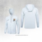 Giacca con Cappuccio Barcellona 23/24 Bianco