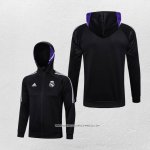 Giacca con Cappuccio Real Madrid 22/23 Nero