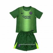 Maglia Paris Saint-Germain Portiere 25/26 Bambino Verde