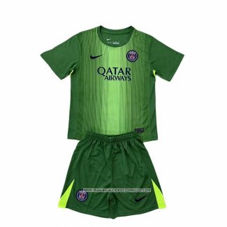 Maglia Paris Saint-Germain Portiere 25/26 Bambino Verde
