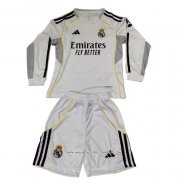 Prima Maglia Real Madrid 25/26 Bambino Manica Lunga