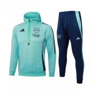 Tuta da Track Felpa Arsenal 2024 Bambino Verde -25