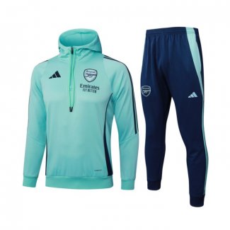 Tuta da Track Felpa Arsenal 2024 Bambino Verde -25