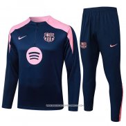 Tuta da Track Felpa Barcellona 25/26 Blu Rosa