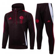 Tuta da Track Felpa Bayern Monaco Rosso Scuro 24-25